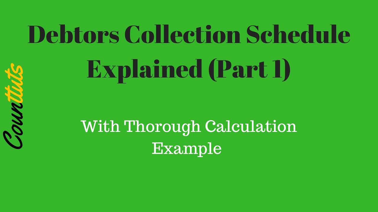 cash budget credit collections debtors collection schedule part