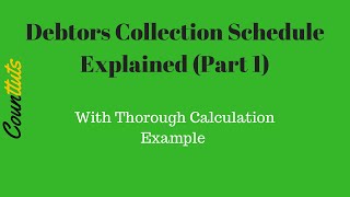 Debtors Collection Schedule/Credit Collections Example - Part 1