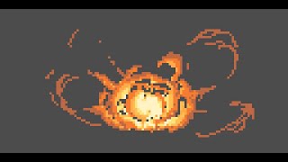 Fire Explosion Pixel Art Animation