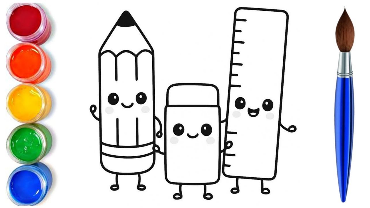 How to draw scale, erasar, and pencil drawing art video for kids - YouTube