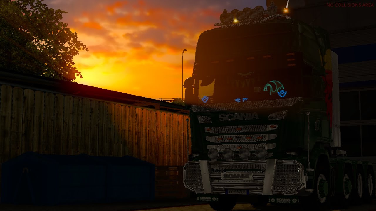 Euro Truck Simulator 2 MP (Heavy Trailer Convoy) 7.7.2017 [Timelapse]