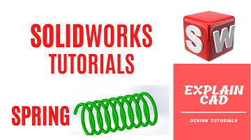 SOLIDWORKS TUTORIALS 2022 | SPRING BY SWEEP IN SOLIDWORKS | SOLIDWORKS COMMANDS | EXPLAIN CAD |