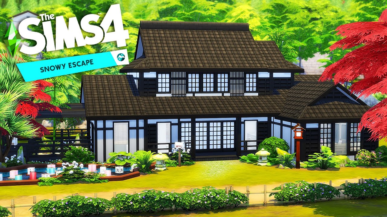 LUXURY MT KOMOREBI HOME 💕 | The Sims 4: Snowy Escape Speed Build - YouTube