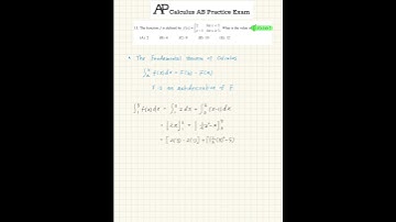 2012 AP Calculus AB Multiple Choice Series #13 - The Fundamental Theorem