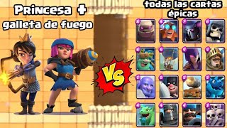 PRINCESS + FIRECRACKER VS ALL EPIC'S CARDS | CLASH ROYALE