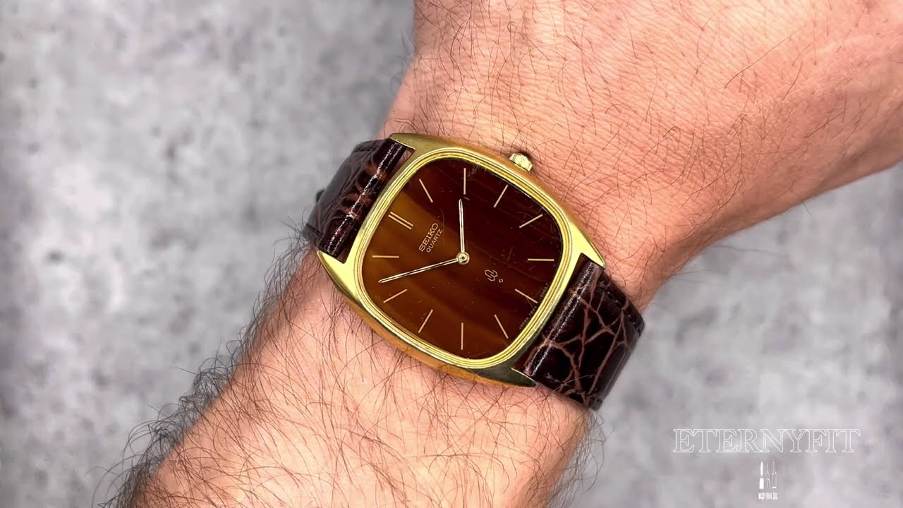 Très rare montre Seiko 7820-5000 chariot cadran en pierre sardonyx 