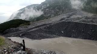 Muren Abgang am Trafoier Bach unterhalb des Ortler Massiv.