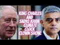 King Charles and Sadiq Khan in climate clock clown show.
