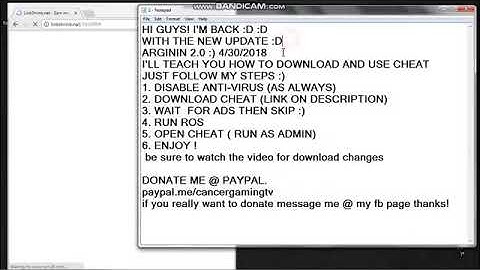 ROS Cheat Arginin 2.0 New UPDATE 4/30/2018 UNDETECTED!!