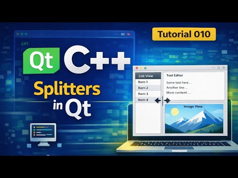 Qt C++ Tutorial 010 | Splitters in Qt