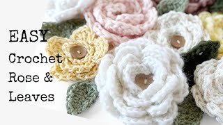 Easy Crochet Rose Tutorial 🌹 - Perfect for Any Project!