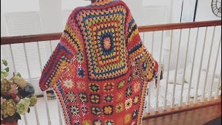 How to crochet a granny square cardigan