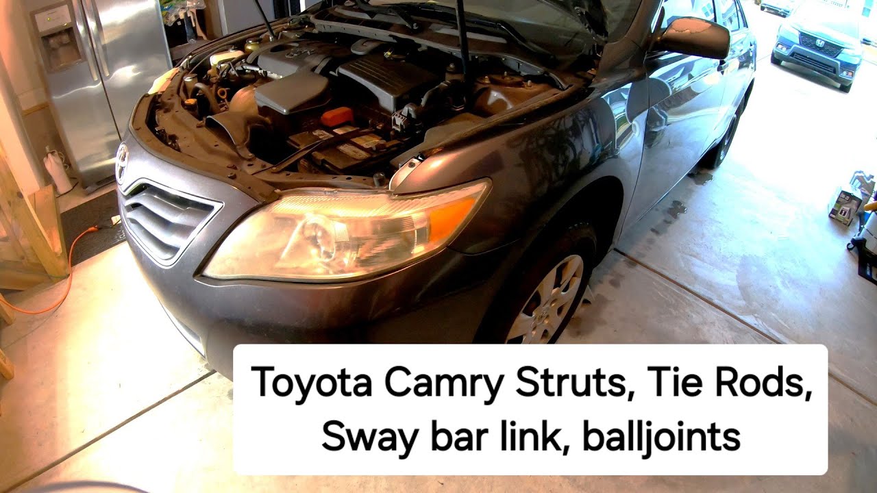 Toyota Camry - How to replace front struts, sway bar links, tie rod ...