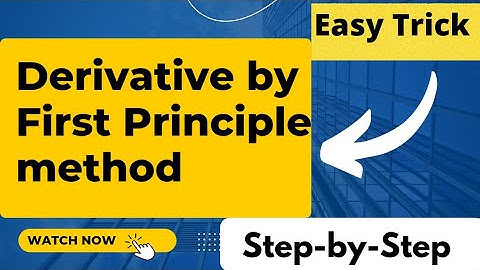 2nd Year Math, Chapter 2, Exercise 2.1, Q.no 1 Part 4|| By First Principle||By Definition