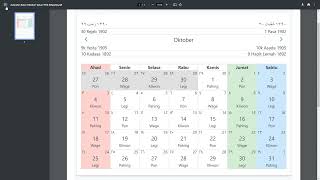 Kalender 1970 Indonesia Jawa Lengkap Dengan Weton Kalender Apik