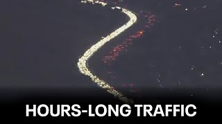 Pot hole repairs snarl traffic for hours on I-680 | KTVU