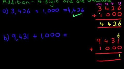 Addition - 4-Digit Numbers and Thousand