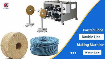 Double Line Twisted paper rope making machine