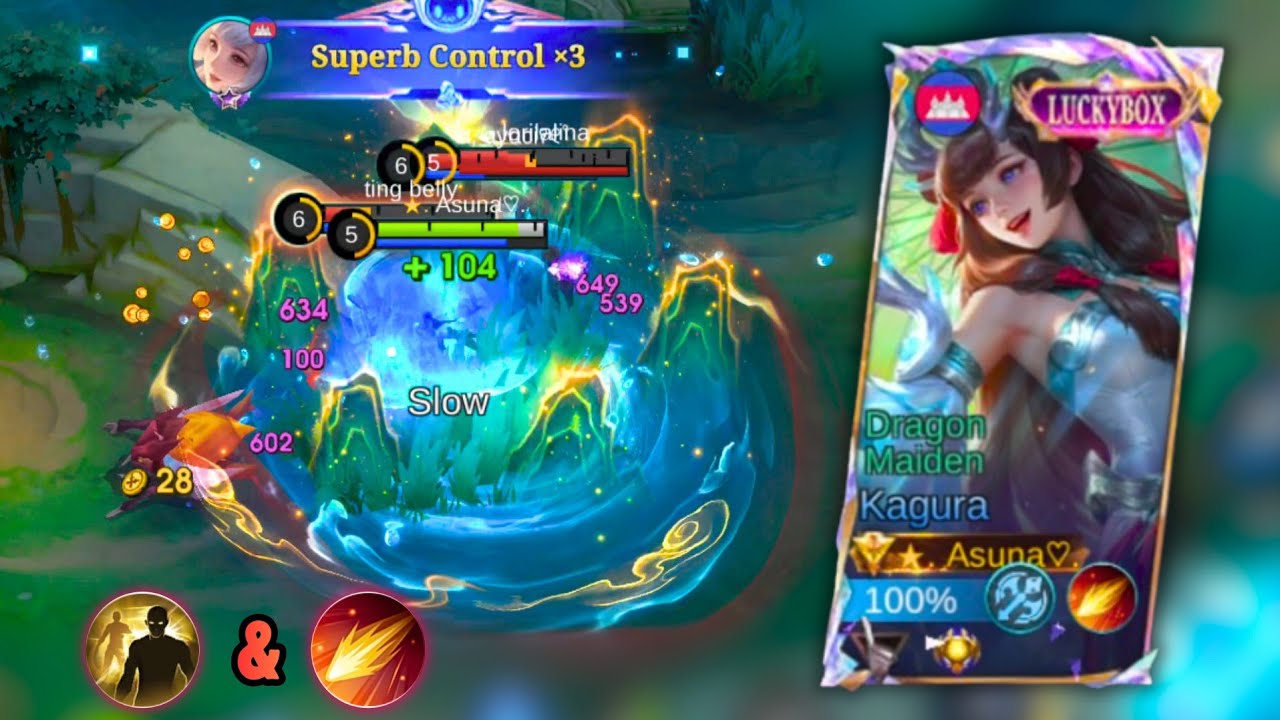2 Matches !! Kagura Flameshot & Flicker Solo Rank !! Mobile Legend