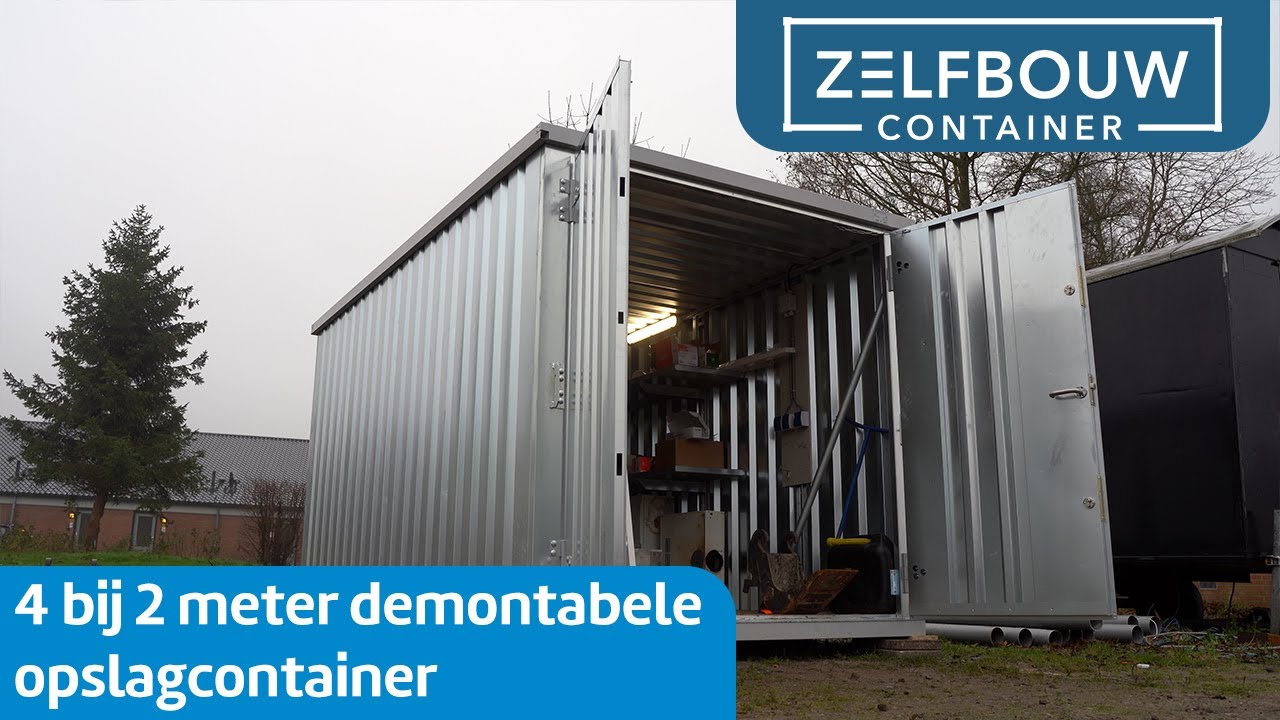 4 bij 2 meter demontabele opslagcontainer