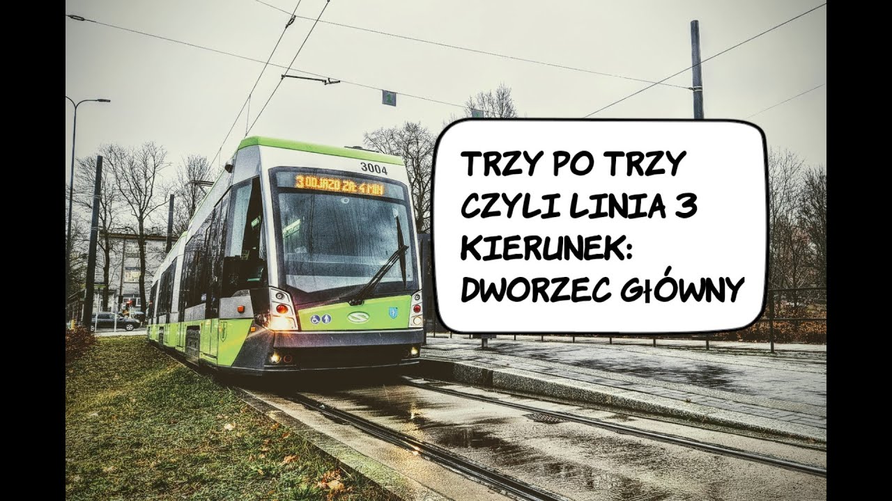 Trzy po trzy, czyli MPK Olsztyn i linia 3 - kierunek Dworzec Główny i Solaris Tramino