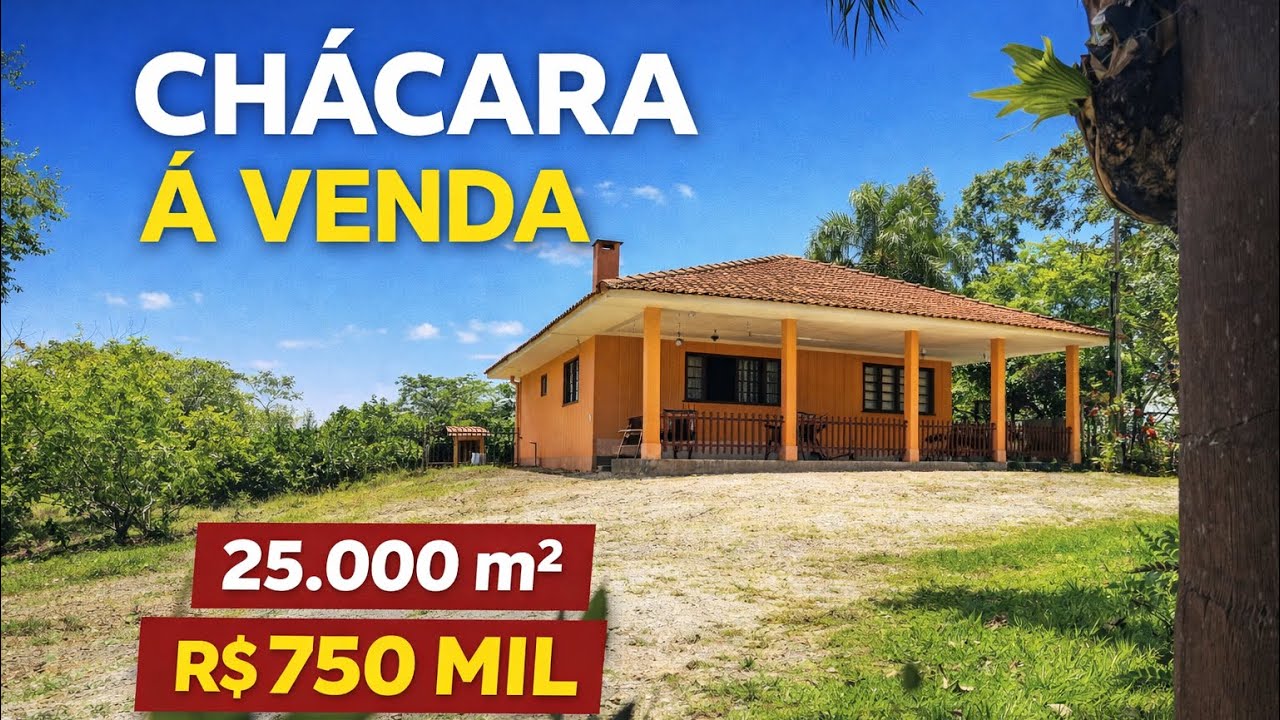 VOCÊ PRECISA VER ESSA CHÁCARA! POMAR COMPLETO E CASA TOP | 25.000m² PRÓX DE CURITIBA