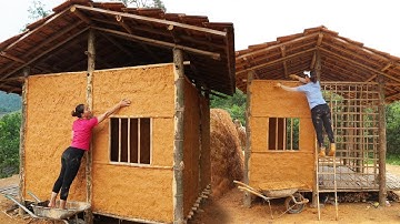 300 Days Build A House With Tiled Roof And Mud Walls /TIMELAPSE from Start To Finish