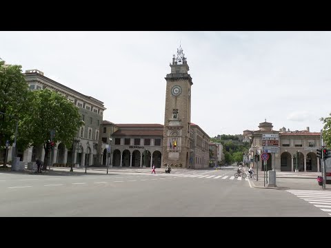 إيطاليا شريط مصور للحدث يعكس الحزن الذي يخي م على مدينة بيرغامو بسبب كورونا