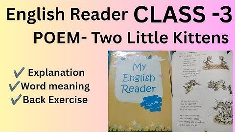 DAV Class 3 की Two Little Kittens POEM/English Reader Book 📚 CBSE