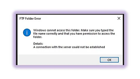 A Connection with the server could not be established | FTP folder error | Techie Zero