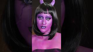 Purple Devil Halloween makeup 😈 #halloween #halloweenmakeup #makeupideas #devilmakeup