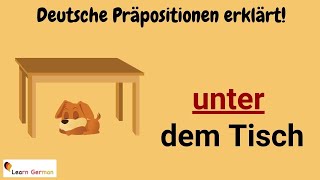 GERMAN Preposition UNTER in detail (21) - - with examples | UNTER mit Erklärung | A1 - B1