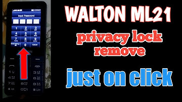 Walton ml21 privacy lock remove bangla tutorial