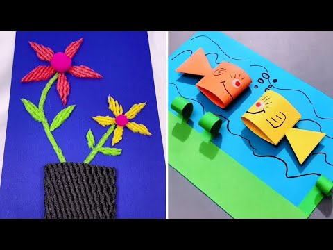 14 Fun Crafts for Kids That Are Easy to Make | DIY Foam Net and Paper Craft Ideas for Kids & Toddler