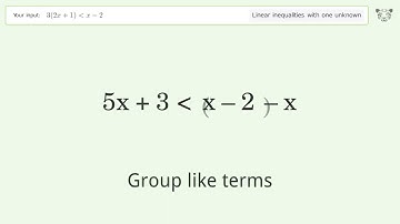 Solving Linear Inequalities: 3(2x+1) is Smaller Than x-2