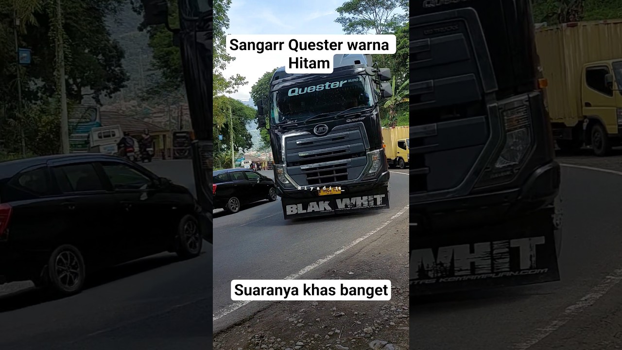 Tinggi dan gagah truk Quester warna hitam, CDE 250 E5 #udquester