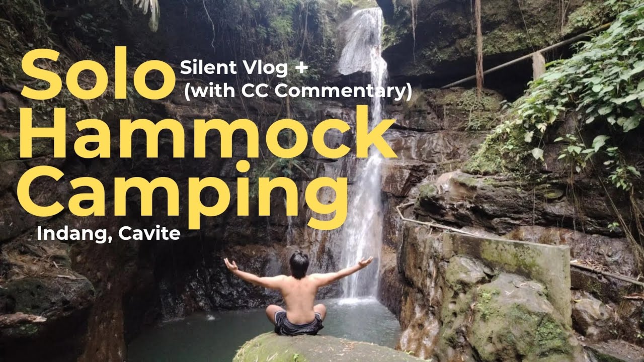I found a Waterfall | Solo Hammock Camping & Cooking | Nature ASMR | Silent Vlog | (CC) Available