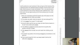 Context Clues: Antonym