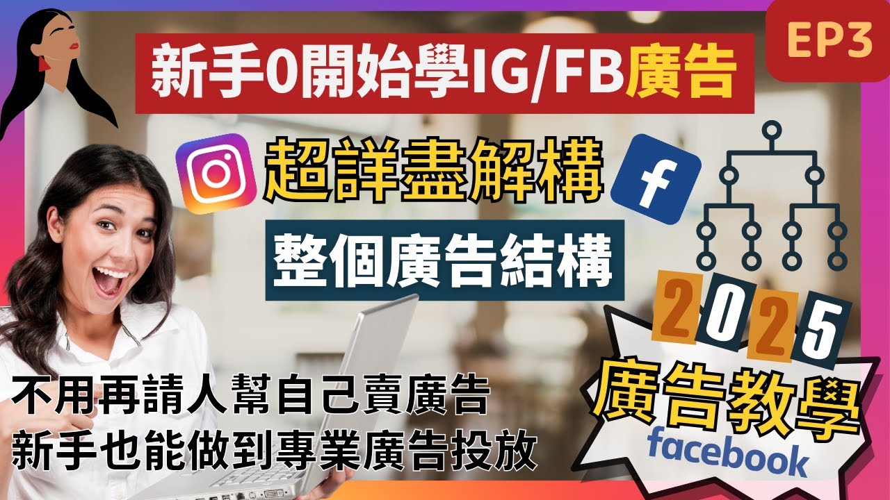 【IG / FB 廣告教學 2025】廣告新手必看！ 輕鬆了解整個整個投放Facebook IG 廣告架構流程 !  令你也能成為專業廣告Marketer#網路創業 #IG廣告 #FB廣告 (第三集）