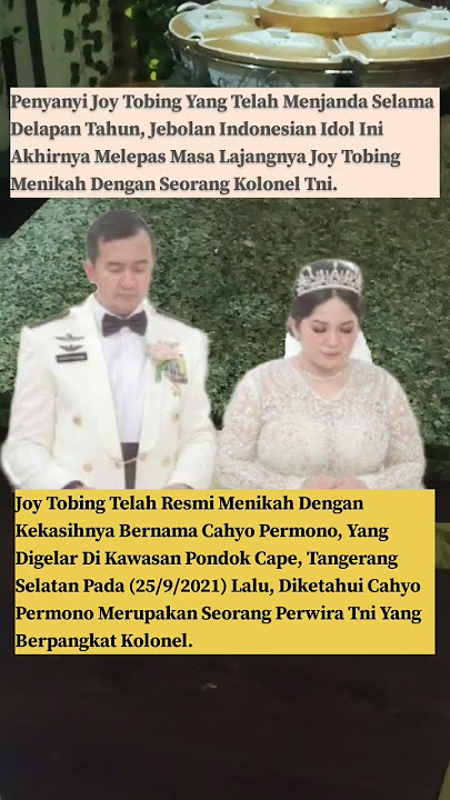 Usai 8 Tahun Menjanda Joy Tobing Akhirnya Menikah Dengan Seorang Kolonel TNI.