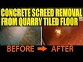 http://east-sussex.tiledoctor.biz/
Concrete Screed removed from Quarry Tiled Floor in Danehill

Let me start by saying this was by far the hardest job I’ve ever done and as you read on you will soon realise why. The customer called me out to quote on a Quarry tiled floor at a house in Danehill that was covered in concrete screed. She said it had always been there and she’s lived there for years always meaning to get it bought back to a state that she could live with. Undaunted by the state of the floor (see photo below) we agreed a price and fixed a date to do the work.

Removing Concrete Screed from Quarry Tiles

For the next two days I spent all my time pouring neat Tile Doctor Grout Clean-up onto small areas and working it in with a metal scraper and wire brush. Once removed the resultant muck was rinsed and extracted using a wet vacuum, laborious work as you can imagine although I was kept entertained by playing the occasional game of fetch with a very keen Collie dog who seemed fascinated by the bloke sitting on his floor all day. After two days of this my hands were throbbing but I could see red quarry tile emerging. The final two hours on the second day were spent making good any areas under the washing machine and fridge and giving the floor a thorough rinse to remove any trace of cleaning product.

Sealing Quarry Tiles

The floor dried off overnight and I came back the third day to seal the tiles making sure that my canine companion had been sent next door first. To seal the floor I used six coats of Tile Doctor Seal and Go which really brought back the colour in the floor and gave it an amazingly shiny surface.

Once sealed the floors transformation was complete and when the customer returned from work she was utterly speechless. I’d turned what looked like a building site into a stunning tiled floor.