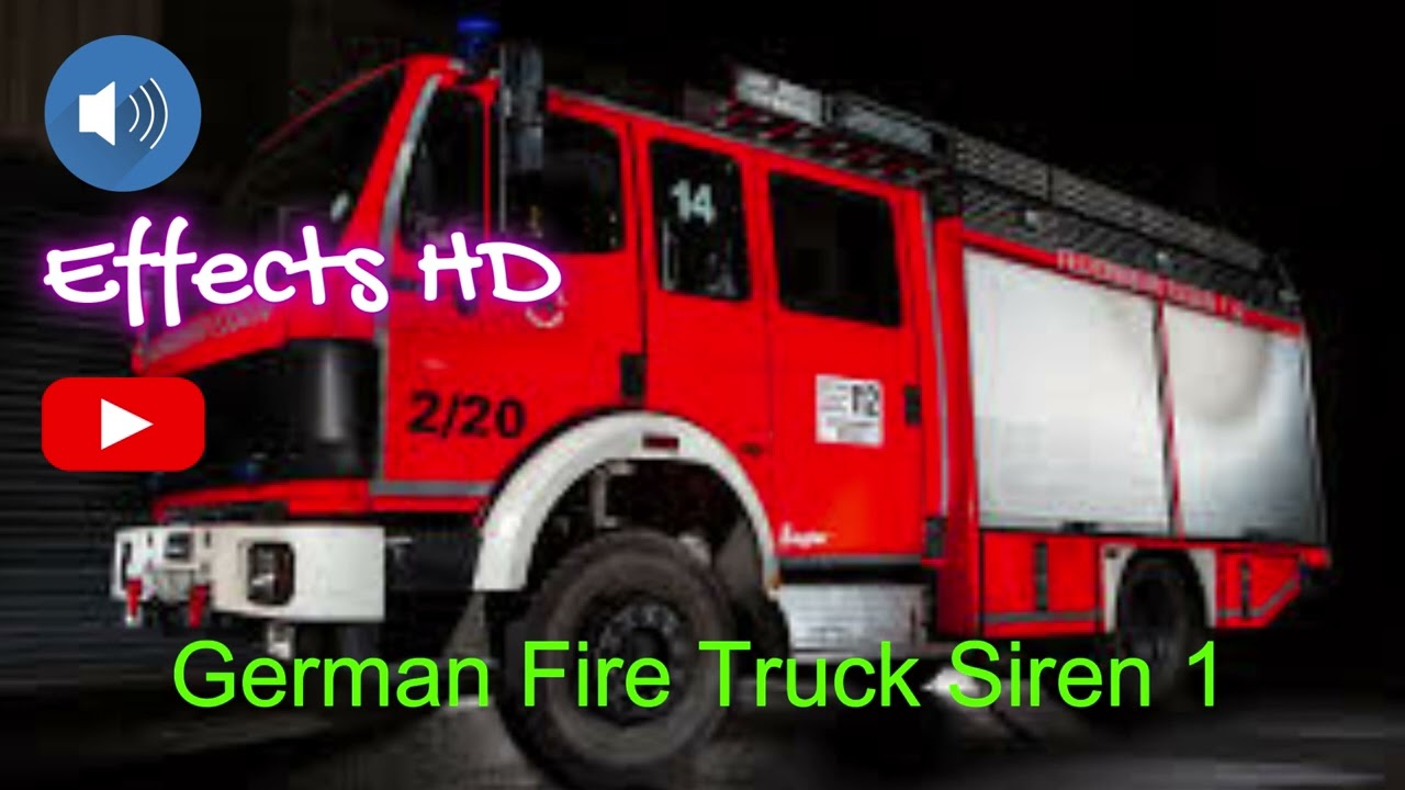 German Fire Truck Siren 1 - police siren sound effects 