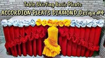 Accordion Pleats Diamond Design #4 |Table Skirting Basic Pleats |Diamond Design