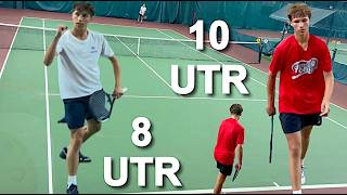 Celebrity 8 UTR(Ryan Palandjian) Wins Set vs 10 UTR(Braylen Garcia) - Pennsylvania District 3 Championship Profile