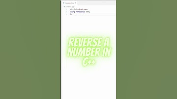 REVERSE A NUMBER IN C++