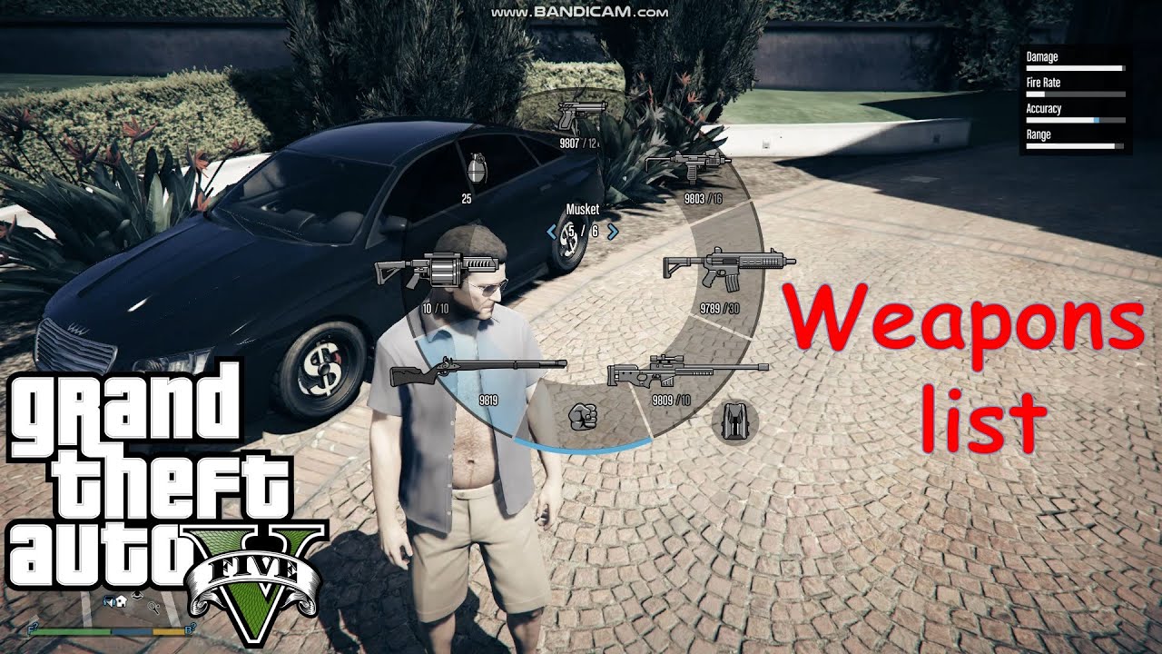 gta V (5): how to open weapons list and how to change weapons - YouTube