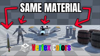 How to make a game using only one material (Unity)