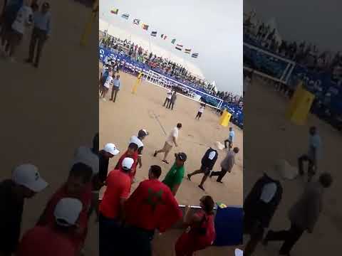 تتويج المنتخب كرة الطائرة الشاطئية بحضور رئيسة الاتحاد الافريقي لكرة الطائرة بشرى حجيج