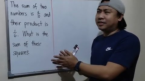 How to find the sum of two squares given the sum and product of two numbers | LET Math Majorship