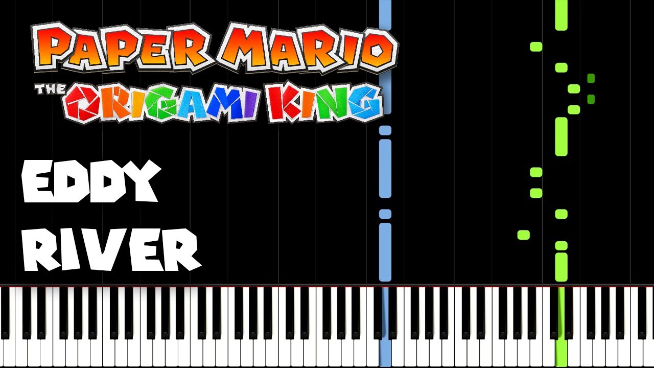 Eddy River Paper Mario The Origami King (Piano Tutorial) [Synthesia